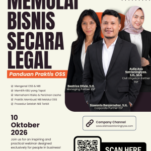 Webinar Memulai Bisnis Secara Legal: Panduan Praktis OSS Untuk Pemula