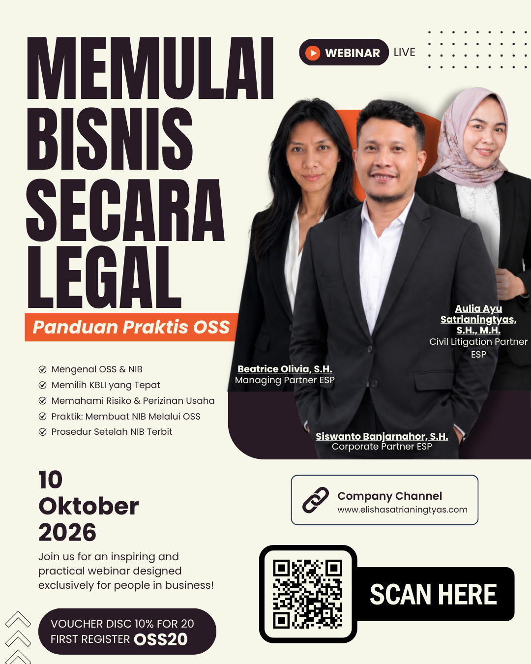 Webinar Memulai Bisnis Secara Legal: Panduan Praktis OSS Untuk Pemula